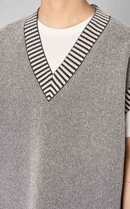 ツイードニットベスト