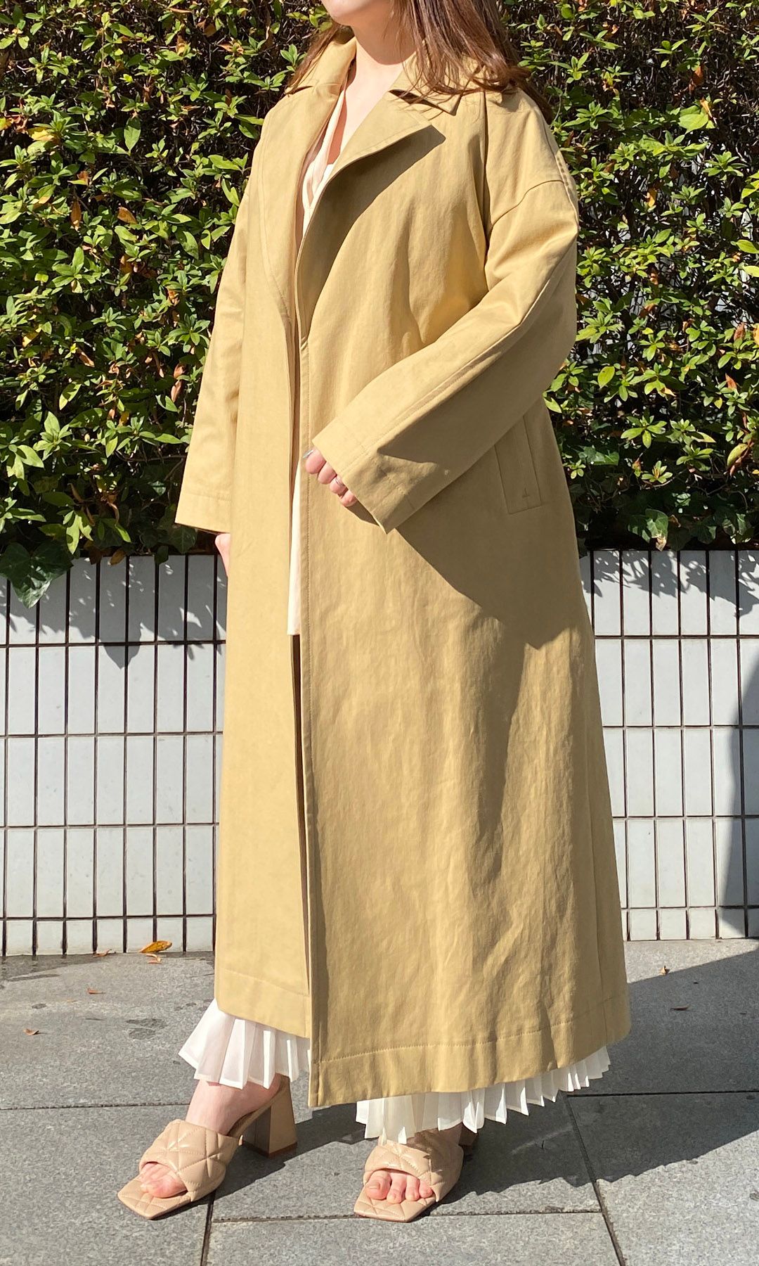 未使用級✨ YACCOMARICARD コットンロングコート ベージュ ゆったり 未使用級✨ YACCOMARICARD コットンロングコート ベージュ