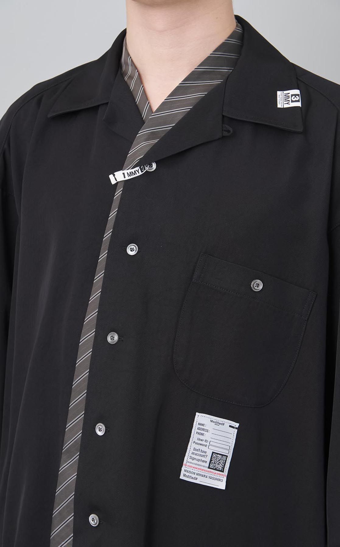 FIT MIHARA YASUHIRO オープンカラーシャツ Maison MIHARA YASUHIRO｜アタッチドタイオープンカラーシャツ