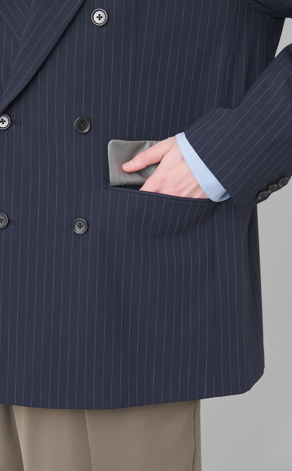 ストライプダブルブレストジャケット