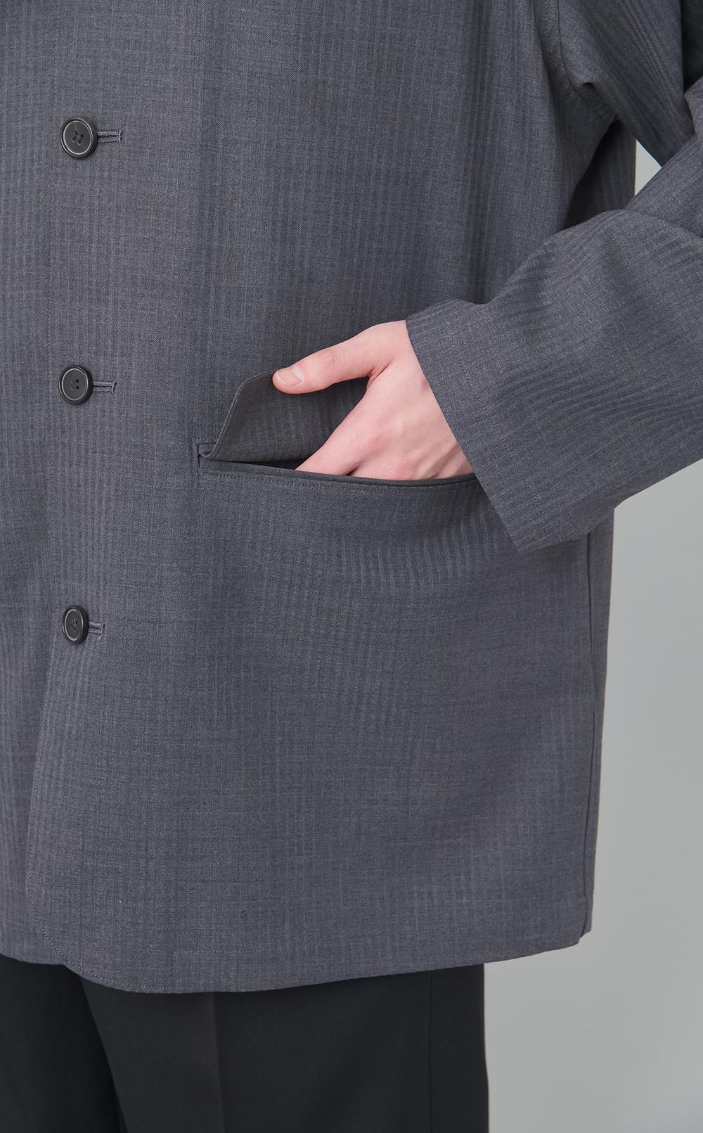 シャドーストライプシャツジャケット