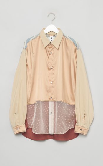 【reADdress】パッチワークロングスリーブシャツ