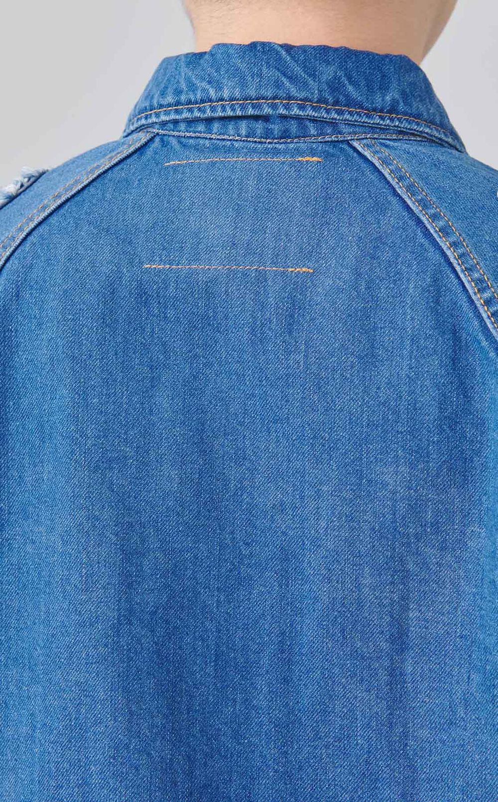 エンブロイダリーデニムブルゾン