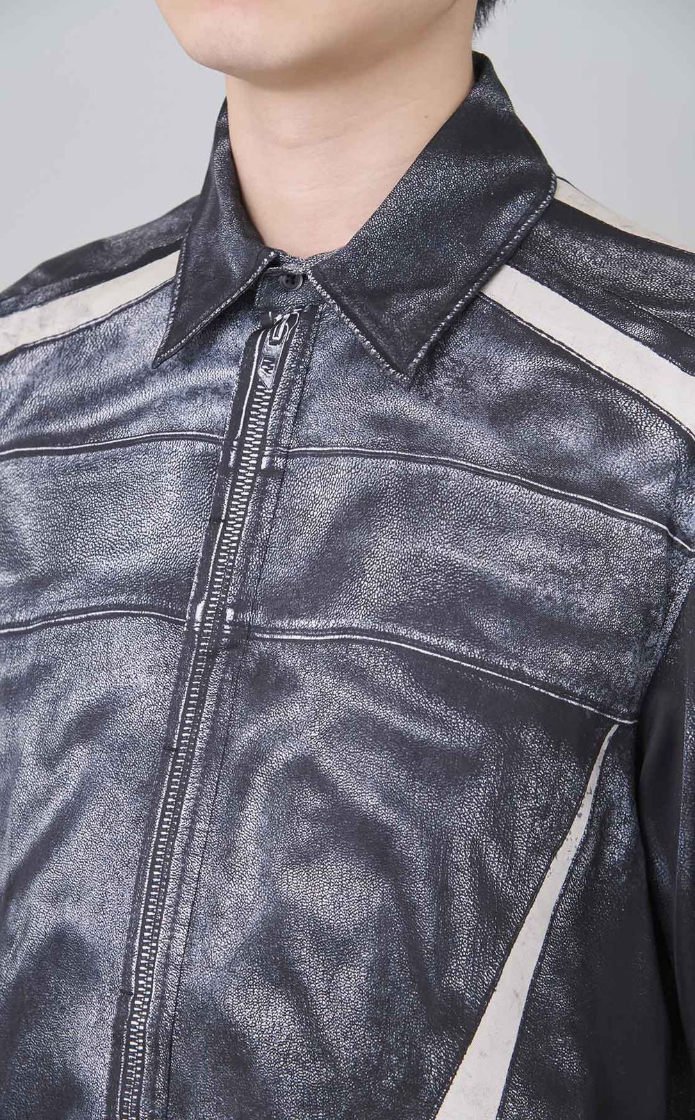 トロンプルイユプリントシャツ