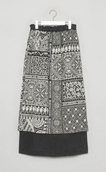 レースコラージュプリントスカート