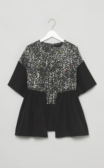 プリントレイヤーギャザートップ