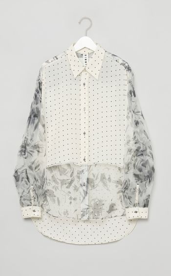 【reADdress】パッチワークロングスリーブシャツ