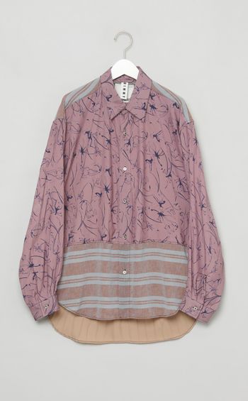 【reADdress】パッチワークロングスリーブシャツ