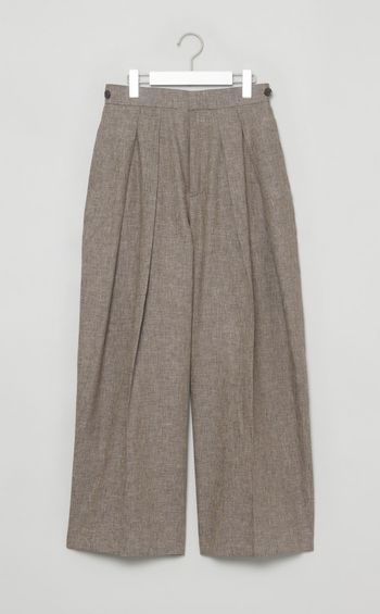 リネンコットン2タックパンツ