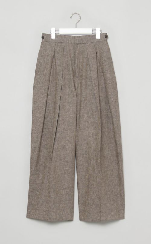 リネンコットン2タックパンツ