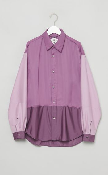 【reADdress】パッチワークロングスリーブシャツ