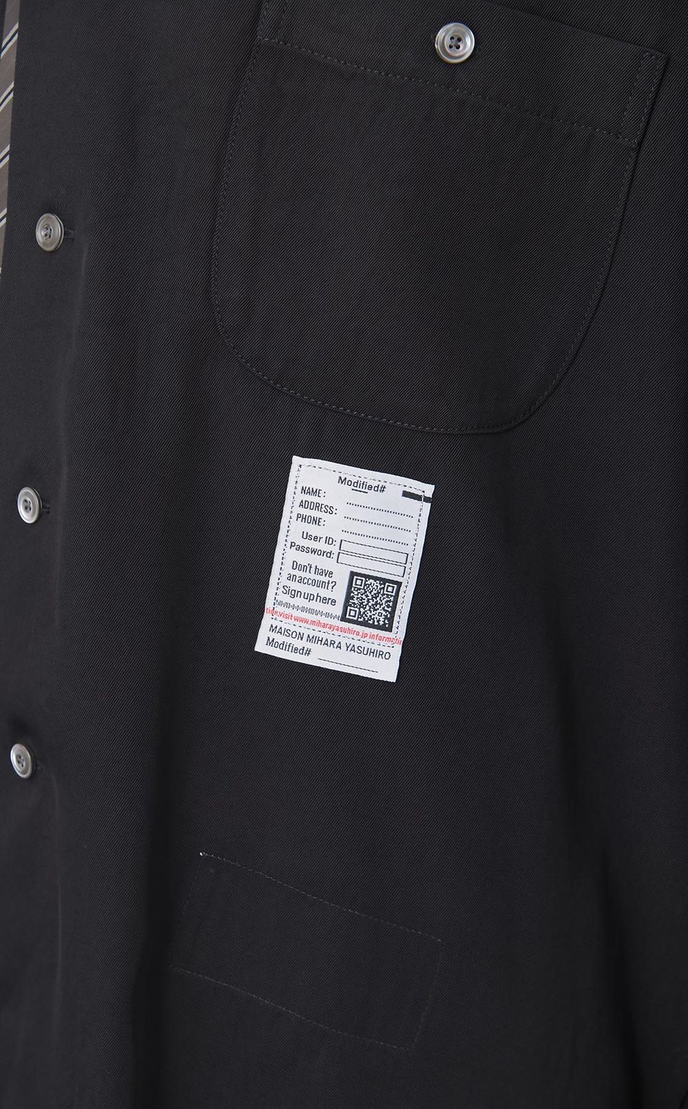 アタッチドタイオープンカラーシャツ