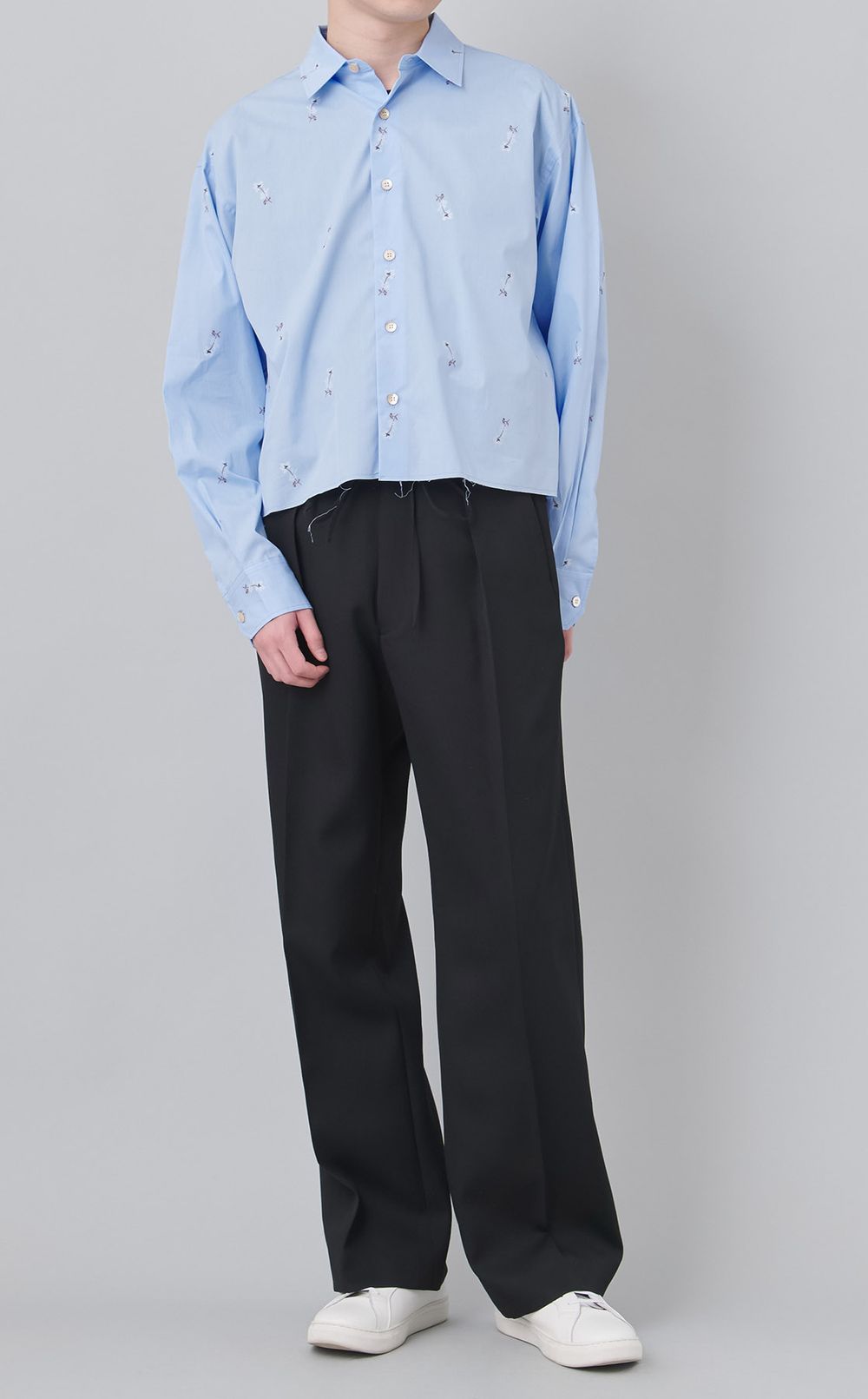 ギャバジンセミワイドパンツ