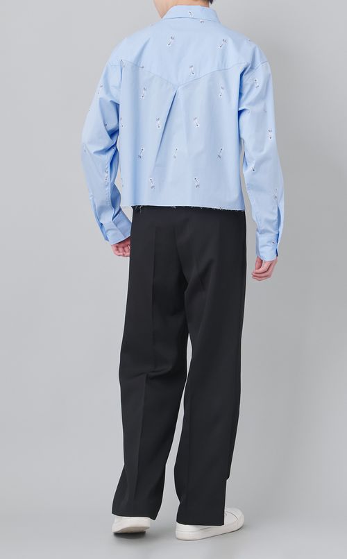 ボーンフラワーショートシャツ