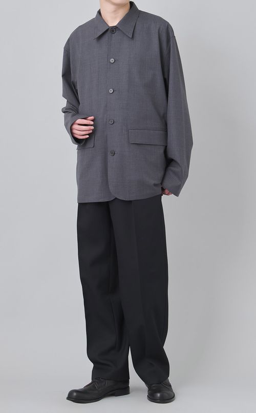 シャドーストライプシャツジャケット