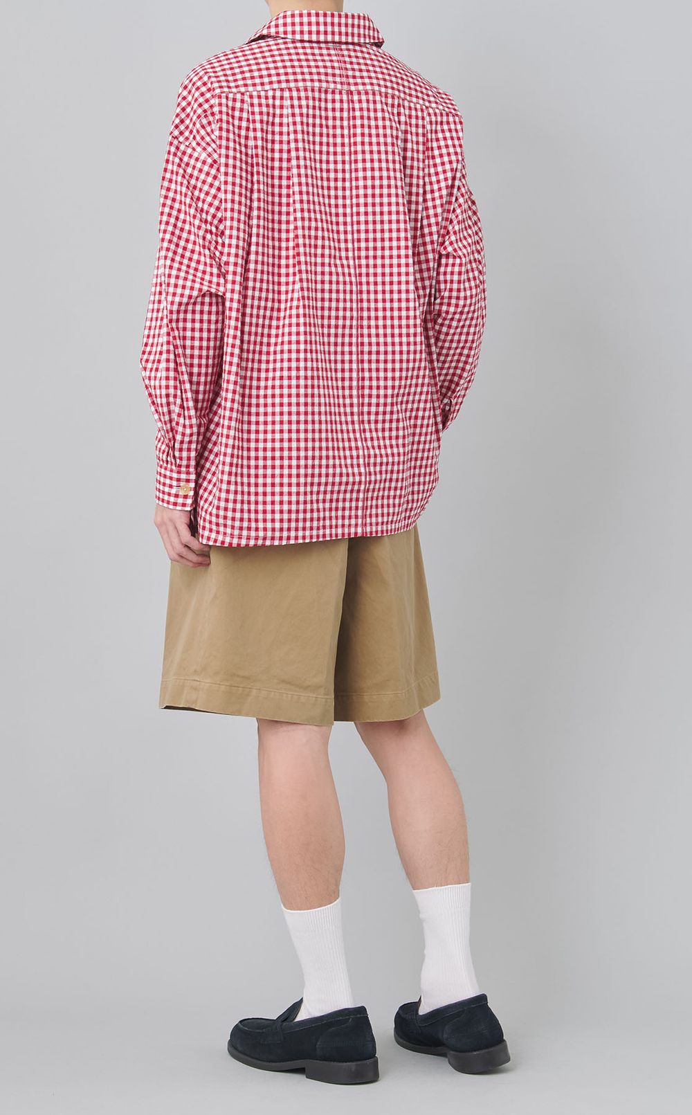 ギンガムブラッシュポプリンシャツ