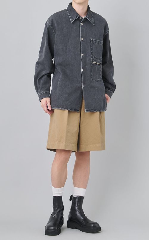コネクトポケットフェードデニムシャツ