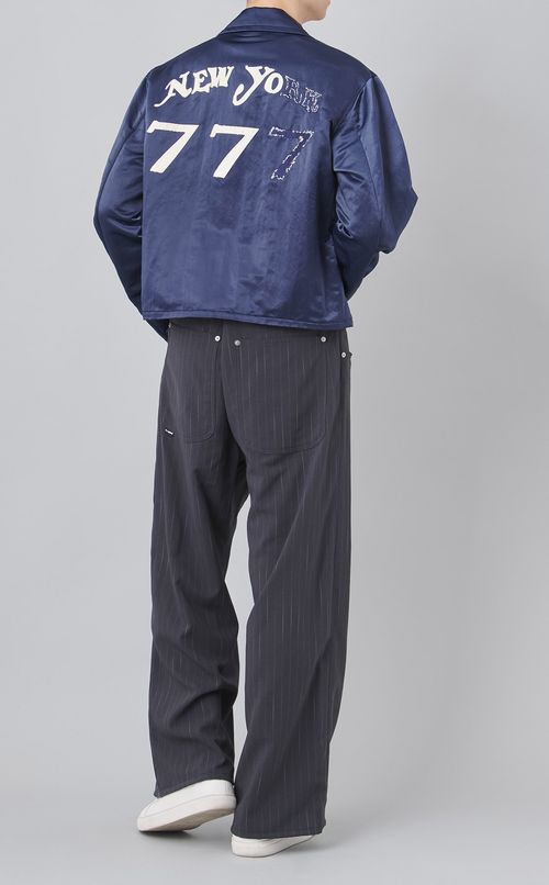 ストライプワイドワンタックパンツ