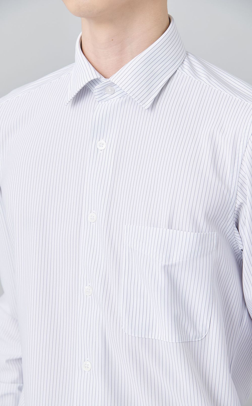 トリコットストライプボタンダウンシャツ