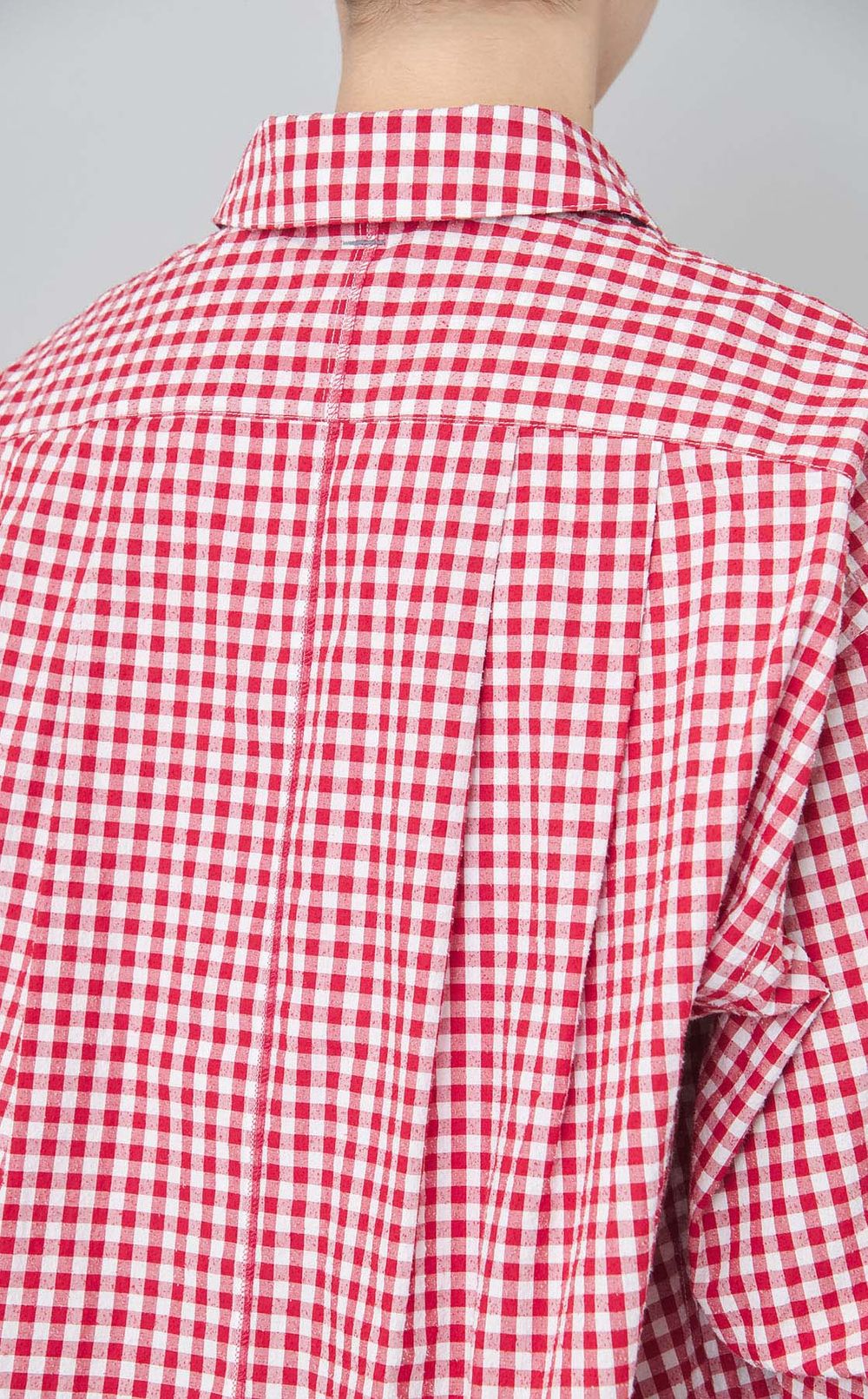 ギンガムブラッシュポプリンシャツ