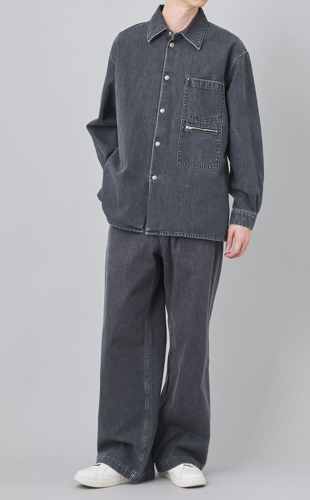 コネクトポケットフェードデニムシャツ