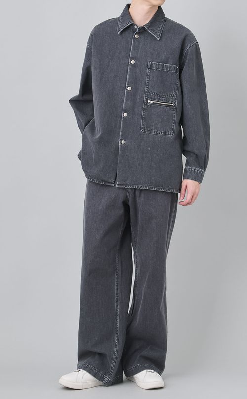 コネクトポケットフェードデニムシャツ