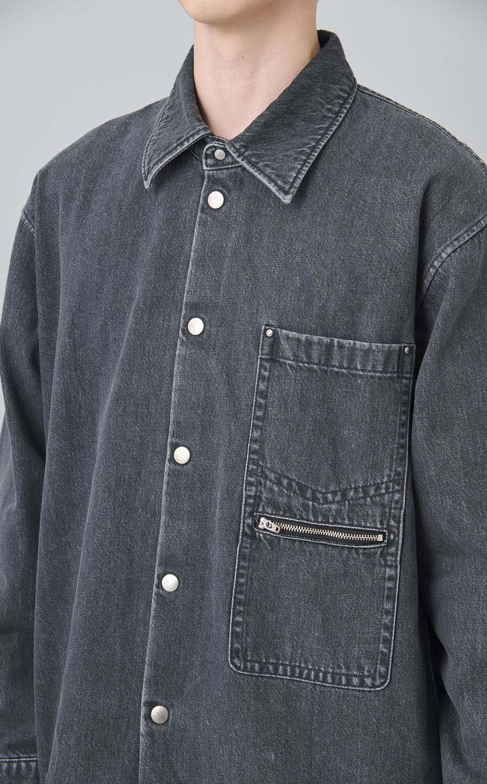 コネクトポケットフェードデニムシャツ