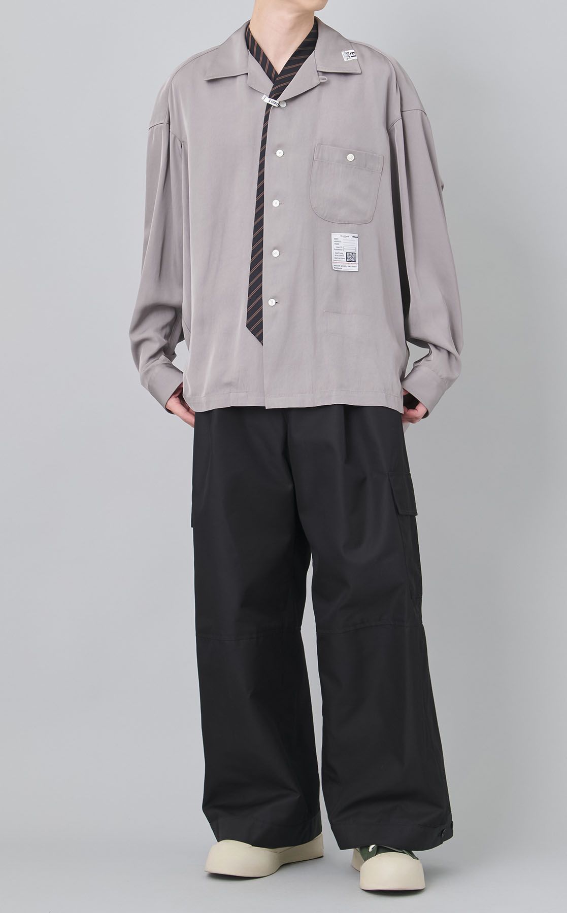 Maison MIHARA YASUHIRO｜アタッチドタイオープンカラーシャツ