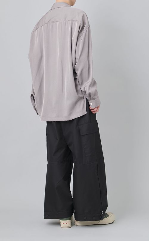 アタッチドタイオープンカラーシャツ