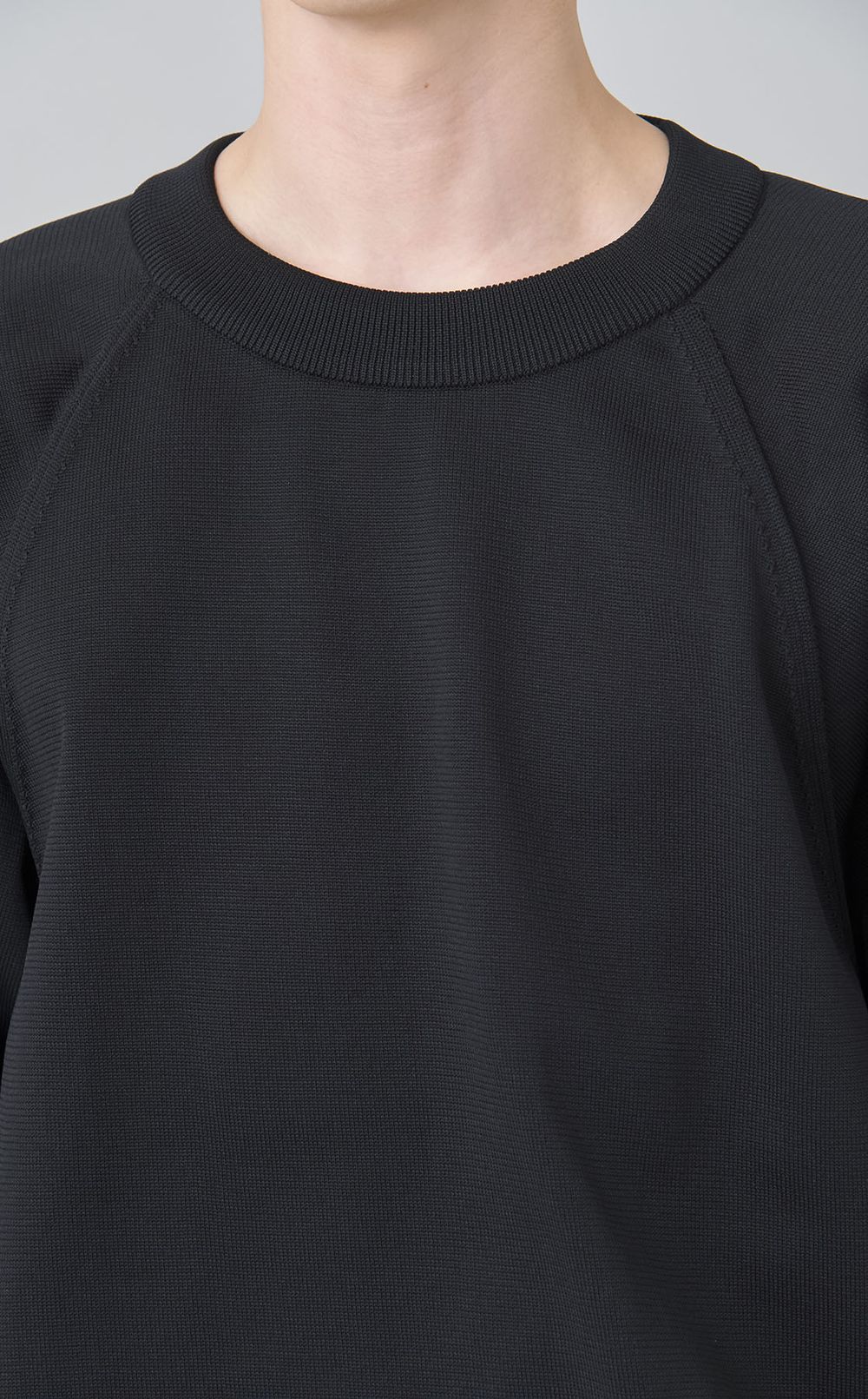 ラグランショートスリーブニット