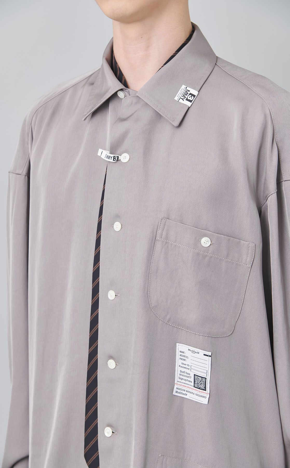 Maison MIHARA YASUHIRO｜アタッチドタイオープンカラーシャツ