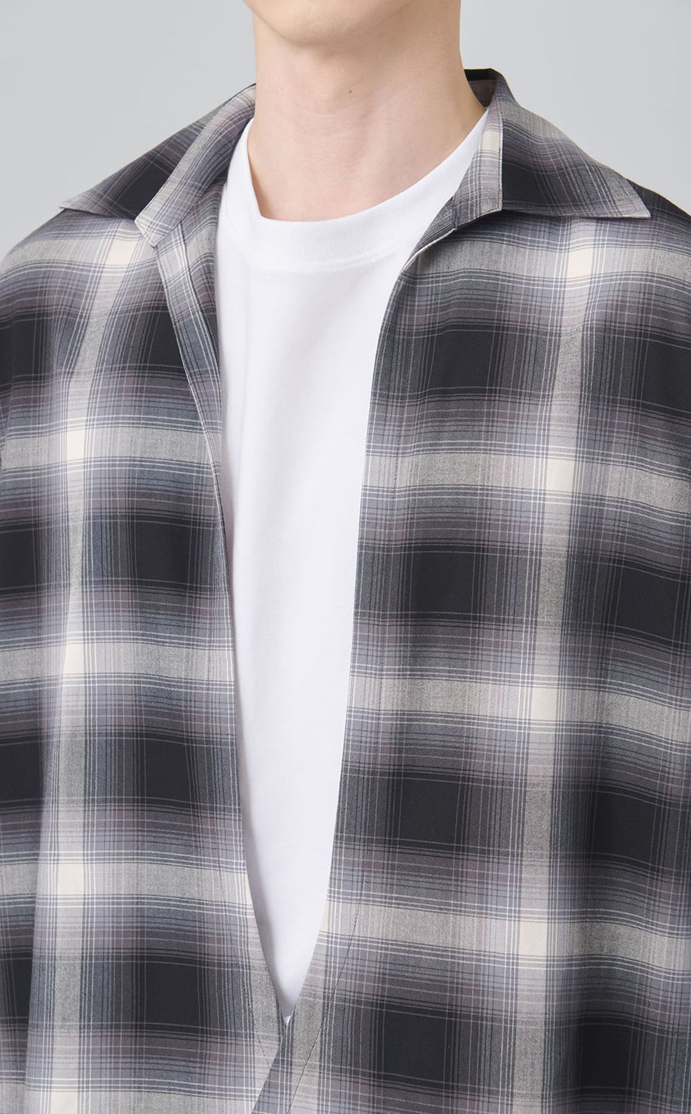 チェックスキッパーシャツ