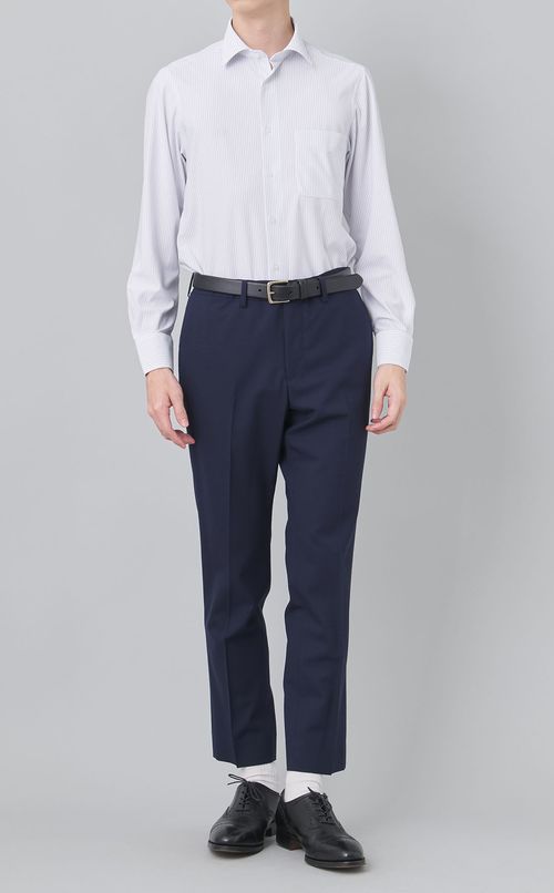 トリコットストライプボタンダウンシャツ