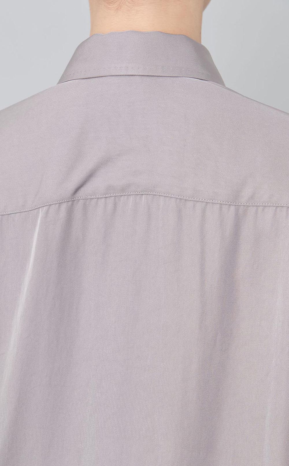 アタッチドタイオープンカラーシャツ