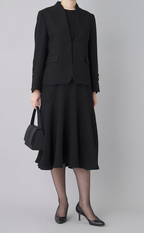 【ブラックフォーマル】別注ハーフスリーブワンピース