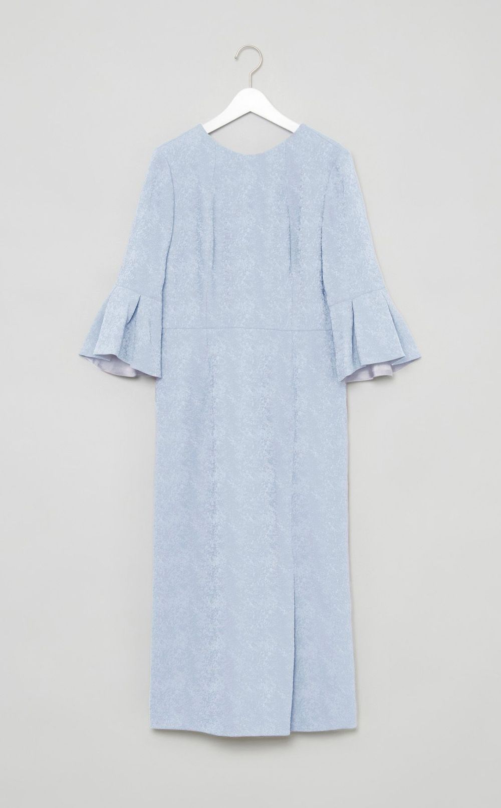 ジャガードフリルスリーブドレス