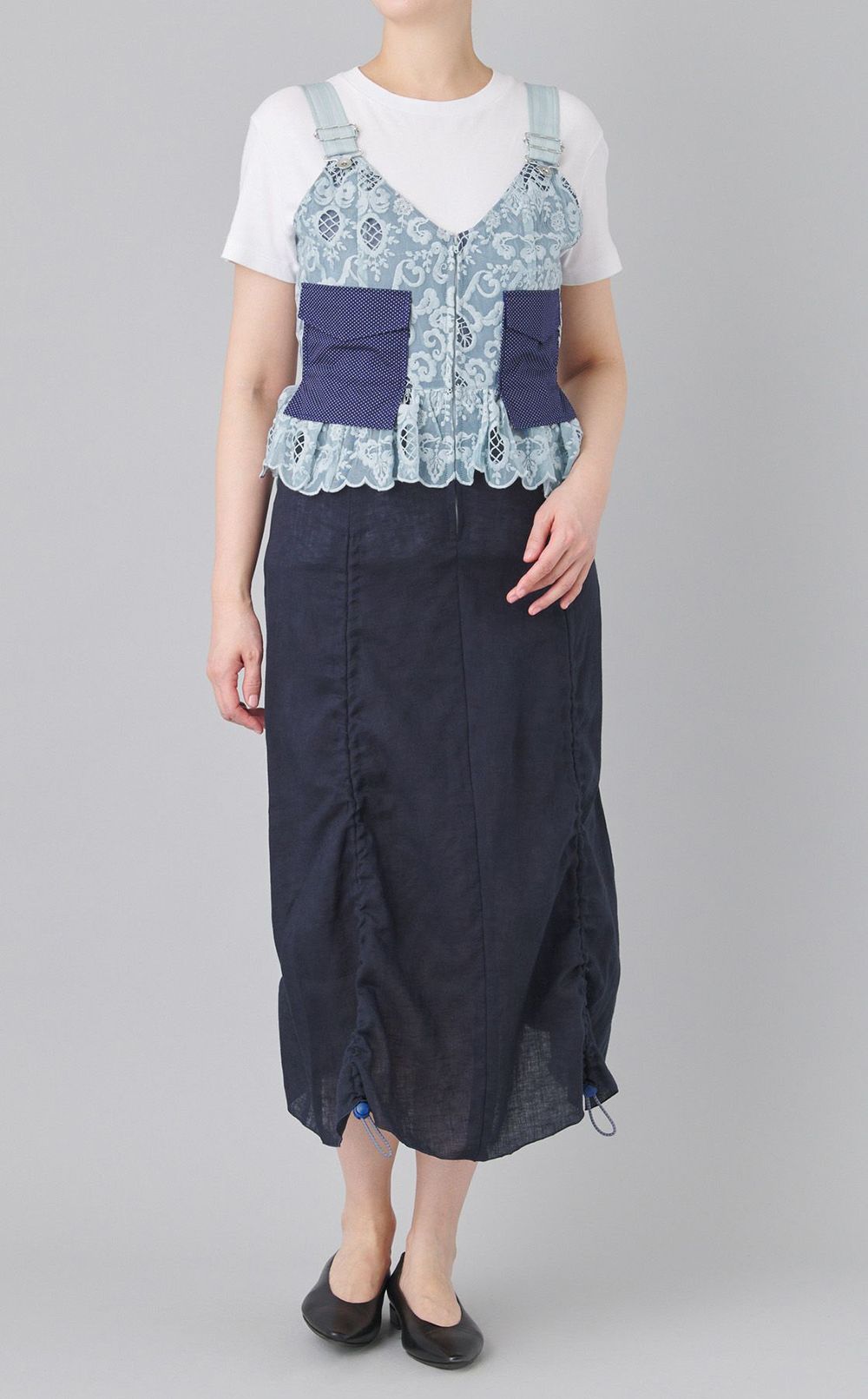 【reADdress】パッチワークジャンパースカート