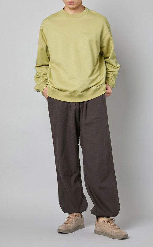 コットン裏毛クルーネックカットソー