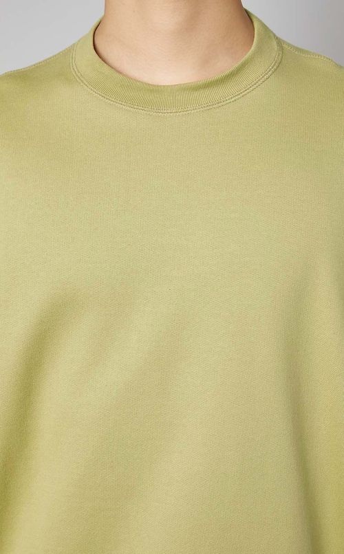 コットン裏毛クルーネックカットソー