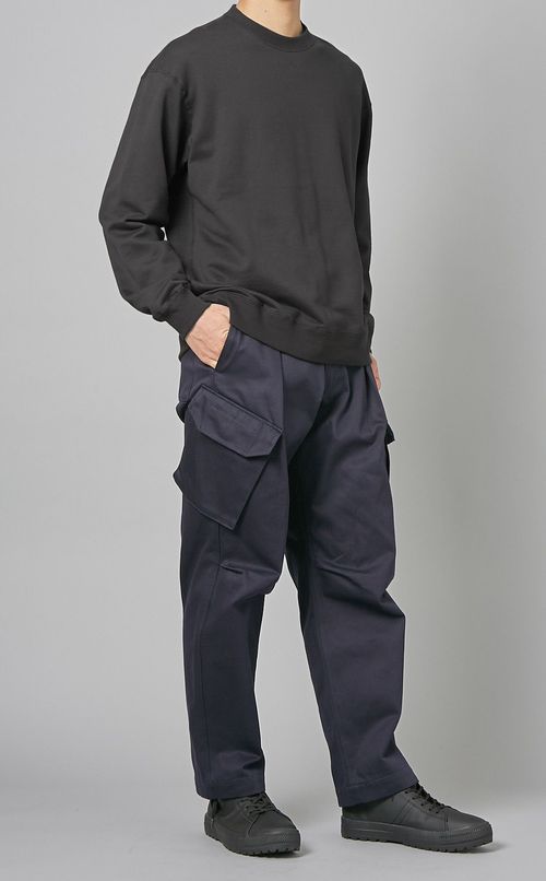 コットン裏毛クルーネックカットソー