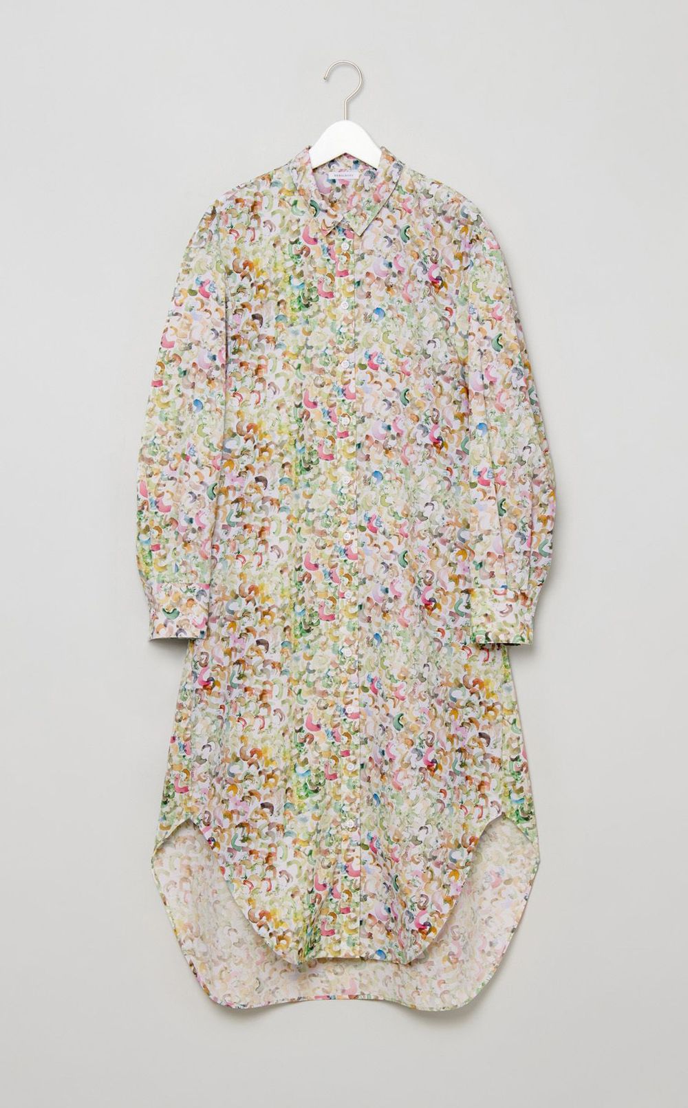 アートプリントシャツワンピース