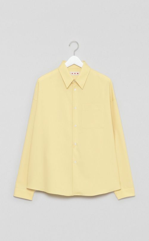 トロピカルウールロングスリーブシャツ