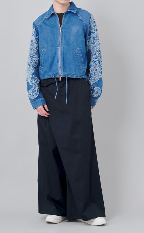 ラップワイドチノパンツ