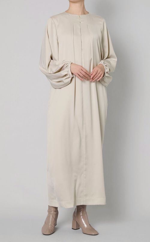 コンフォートサテンロングワンピース