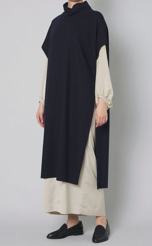 コンフォートサテンロングワンピース