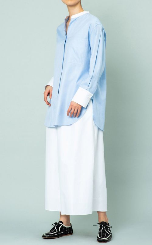 コットンツイルクレリックシャツ