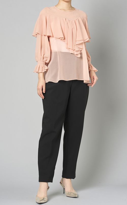 シフォンフリルブラウス