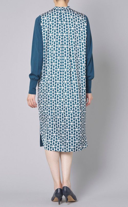ジオメトリックプリントコンビドレス