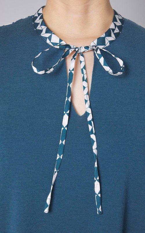 ジオメトリックプリントコンビドレス