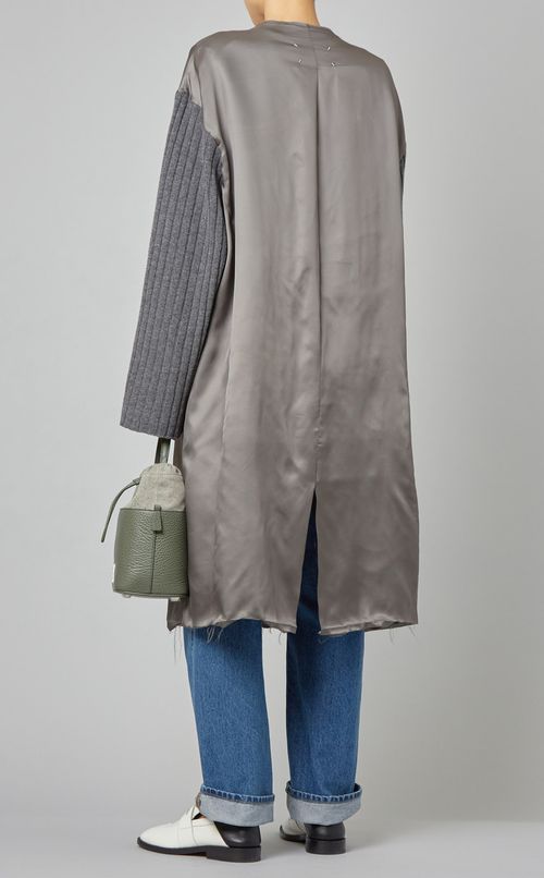 ミリタリーニットスリーブロングジャケット